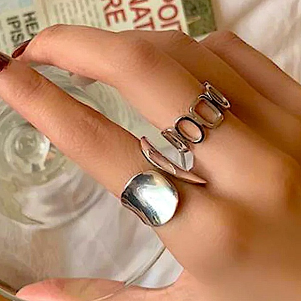 STERLING SILVER MINIMALIST RING SET - Picture 4 of 13